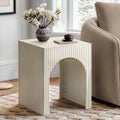 Modern Fluted Arch Base End Table