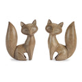 Modern Fox Figurine Set Of 2