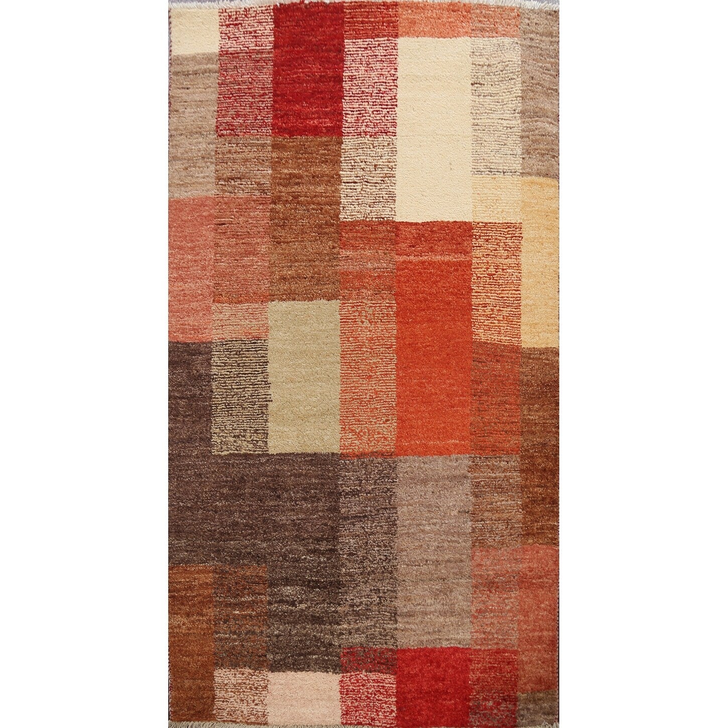 Modern Gabbeh Kashkoli Oriental Area Rug Wool Hand Knotted Carpet 30 X 47