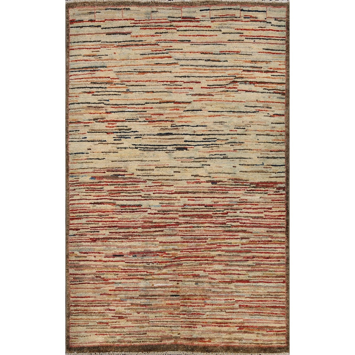 Modern Gabbeh Kashkoli Oriental Kitchen Area Rug Wool Hand Knotted 32 X 47