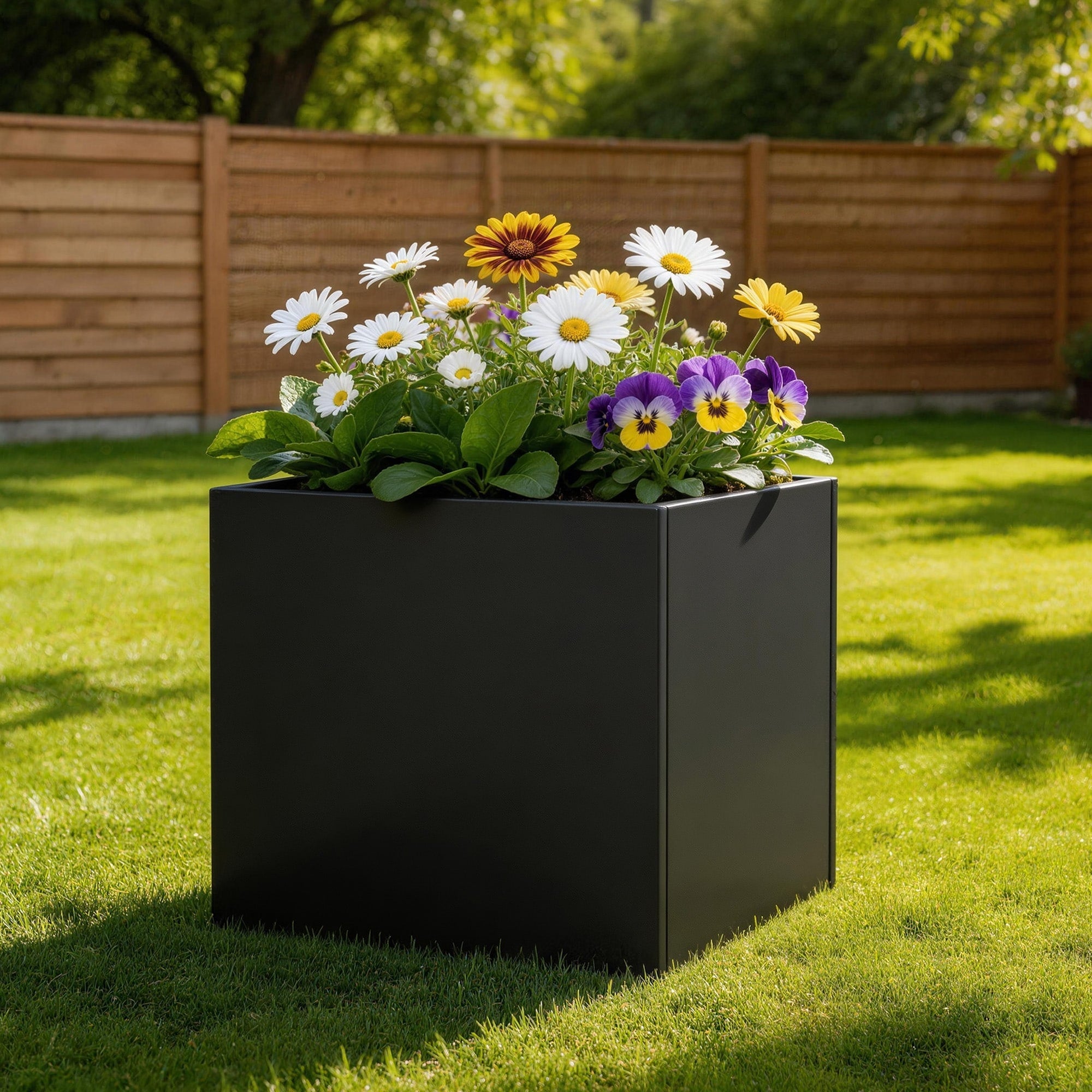 Modern Galvanized Steel Outdoor Patio Metal Planter Box