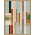 Modern Geometric Color Blocks By Nadjaa Framed Mounted Canvas Wall Art Print