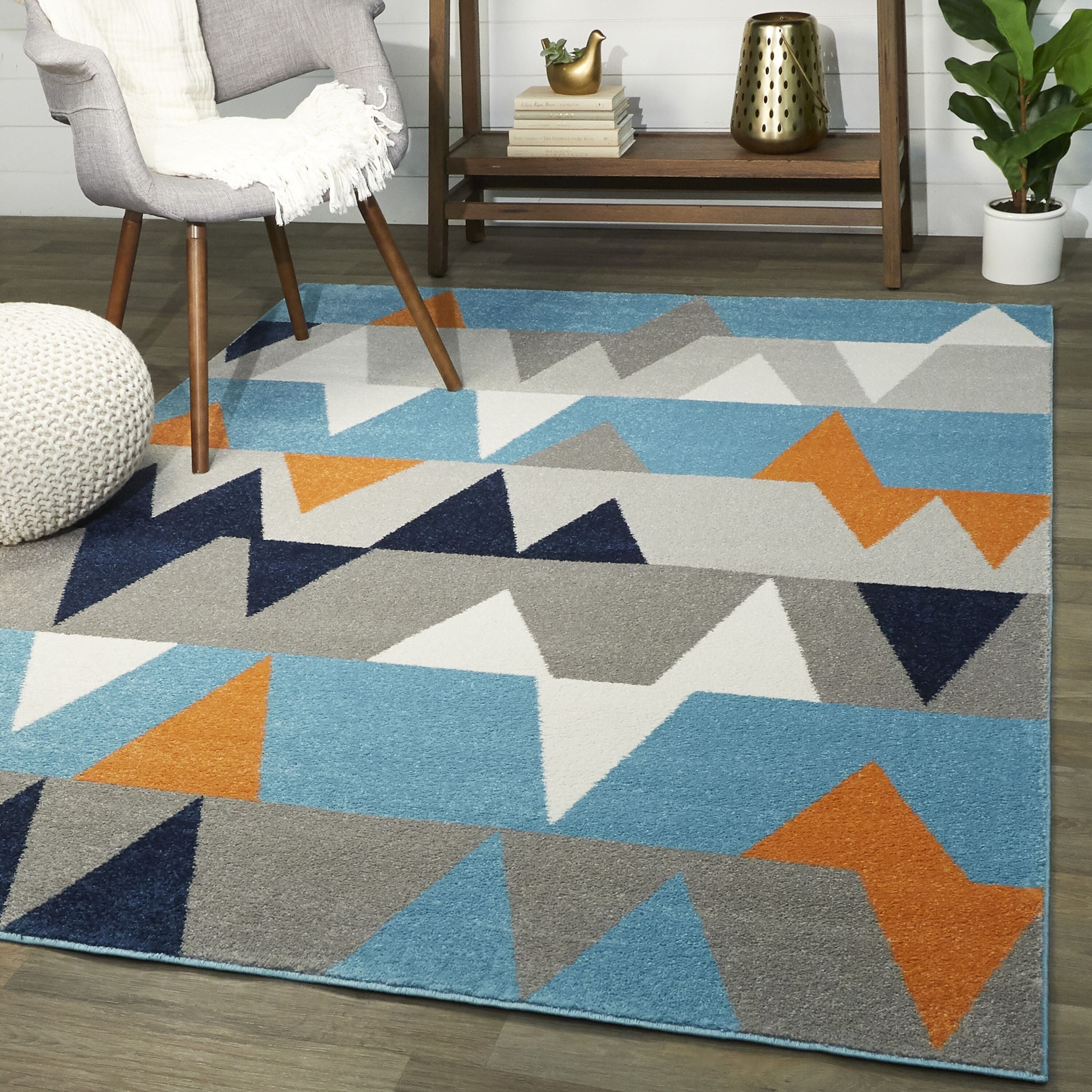 Modern Geometric Abstract Geometric Area Rug