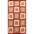 Modern Geometric Gabbeh Kashkoli Oriental Area Rug Wool Hand Knotted 56 X 96