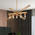 Modern Unique X Shaped Antique Metal Chandelier Kitchen Island Ceiling Lighting L25.6 W8.2 H18