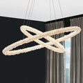 Modern Gold 2 Tier Crystal Led Chandelier Dimmable Light Dia.31.5 In