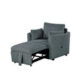 Modern Gray Finish 1Pc Chair Bed Modular Design Charging Ports