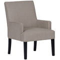 Modern Grey Fabric Accent Chair With Nailhead Trim