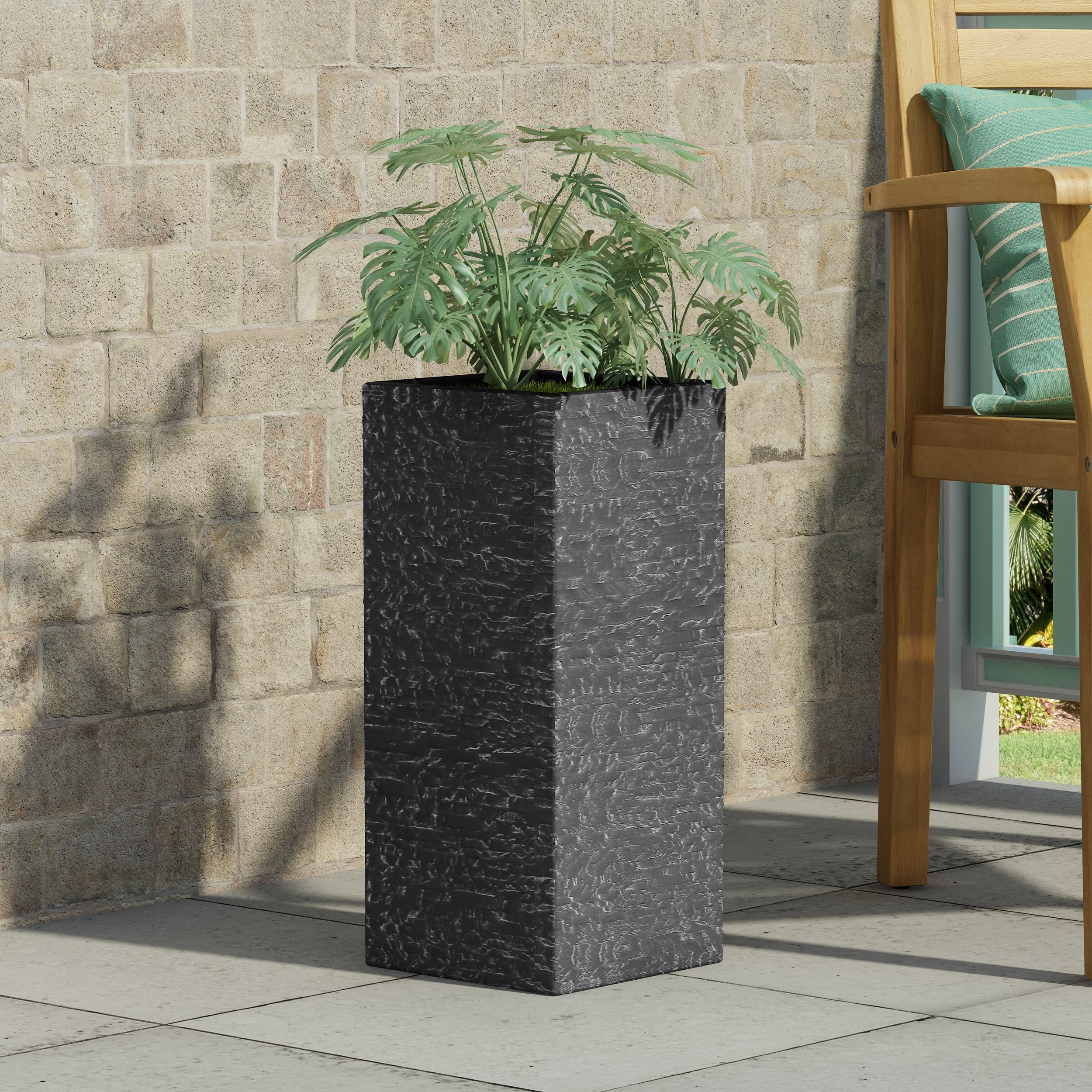 Modern Handmade Concrete Planter Outdoor Resistant Stylish Design