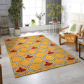 Modern Hexagon Honeycomb Bee Area Rug
