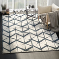 Modern Indoor Ivory Abstract Laguna Rug 4 X 6