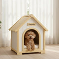 Modern Indoor Wooden Dog House With Eva Cushion Solid Cedar Pet House For Small Dogs Cats
