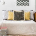 Modern Interwoven Throw Pillow With Fringe