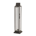 Modern Iron And Glass Taper Candle Lantern 15.75 H