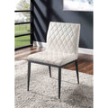 Modern Ivory Finish Side Chairs Set