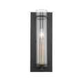 Modern Large Brass And Black 1 Light Shelf Candle Wall Sconce Clear Glass N A