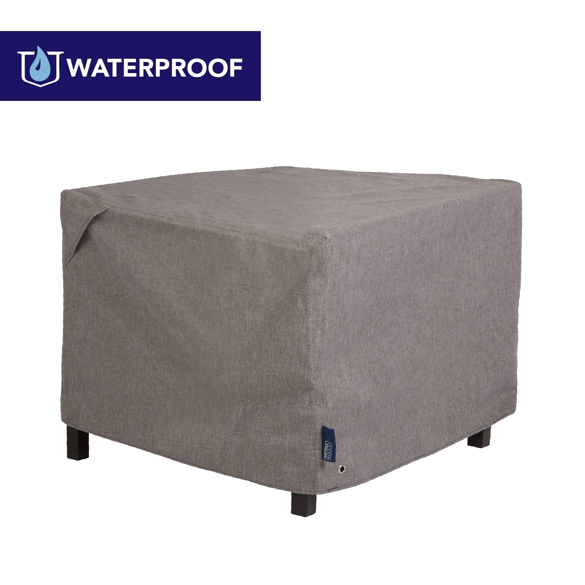Modern Leisure Garrison Waterproof Patio Firepit Table Cover 42 W X 42 D X 22 H Heather Gray Model 3011