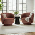 Modern Linen Swivel Barrel Accent Chair Set Of 2