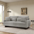 Modern Loveseat Sofa 80.3 Sofa Couch Upholstered Sofa With Four Pillows For Living Room