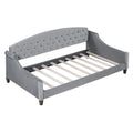 Modern Luxury Tufted Button Daybed Twin Sturdy Wood Frame With No Box Spring Required