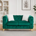Modern Luxury Velvet Sofa With Chesterfield Quilted Button Accents