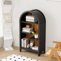 Modern Melamine 4 Tier Arched Top Display Shelf With Asymmetrical Open Storage By Gdfstudio