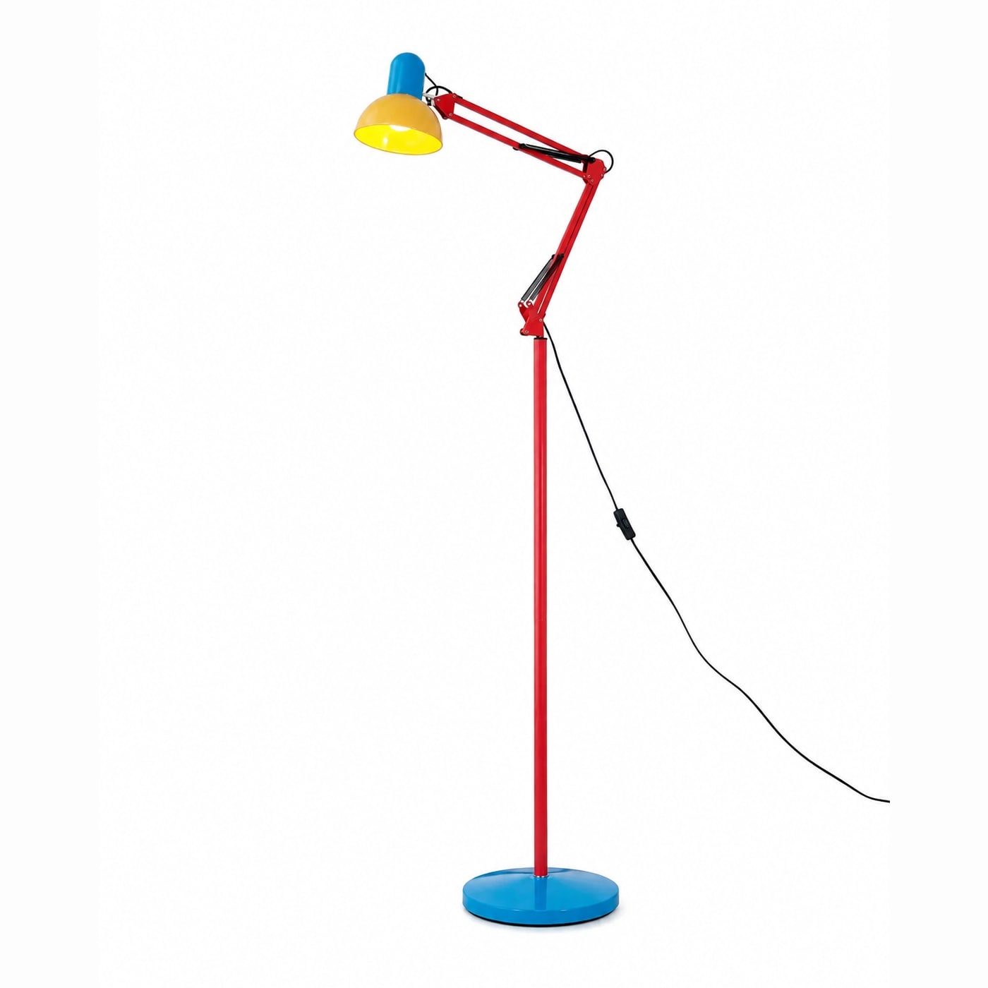 Modern Memphis Swing Arm Floor Lamp