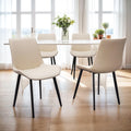 Modern Metal Dining Chair With Ergonomic Upholstery By Gdfstudio
