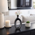 Modern Metal Open Cut Out Bud Vase Tall Flower Vase
