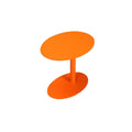 Modern Metal Outdoor Side Table With Oval Top And Base Orange