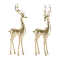 Modern Metallic Deer Figurine Set Of 4