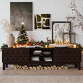 Modern Mid Century Media Console With 4 Drawers And Cable Management Tv Console Table For Tvs Up To 75