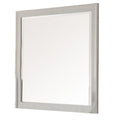 Modern Mirror With Rectangular Frame An Molded Details White