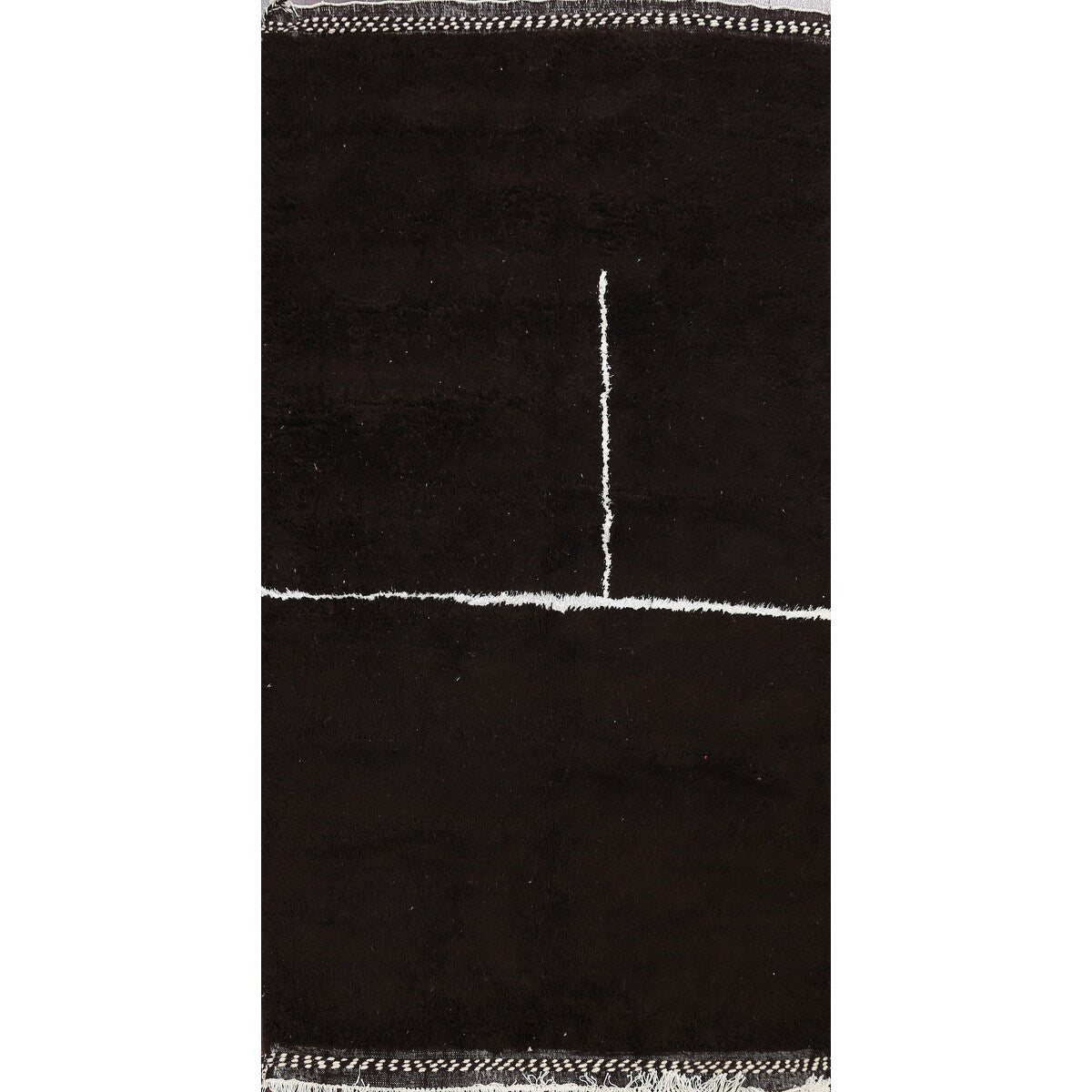 Modern Moroccan Oriental Area Rug Wool Hand Knotted Office Carpet 53 X 90