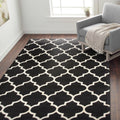 Osti Modern Moroccan Trellis Black Area Rug 710 X 10