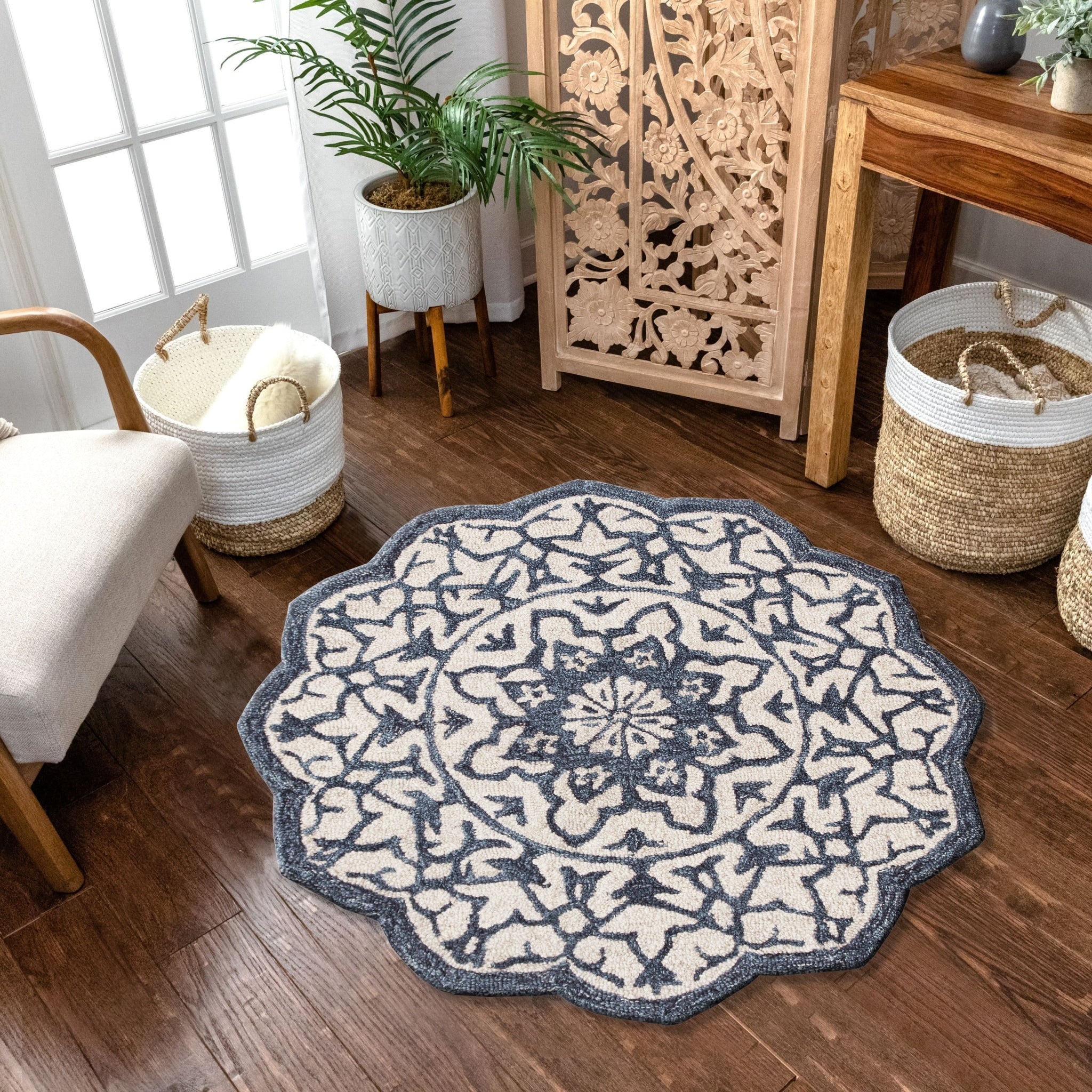 Modern Mosaic Medallion Rug