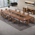 Modern Office 13Ft Conference Table Set Of 6 Large Rectangle Meeting Table 78.74 Inch Long Business Seminar Table