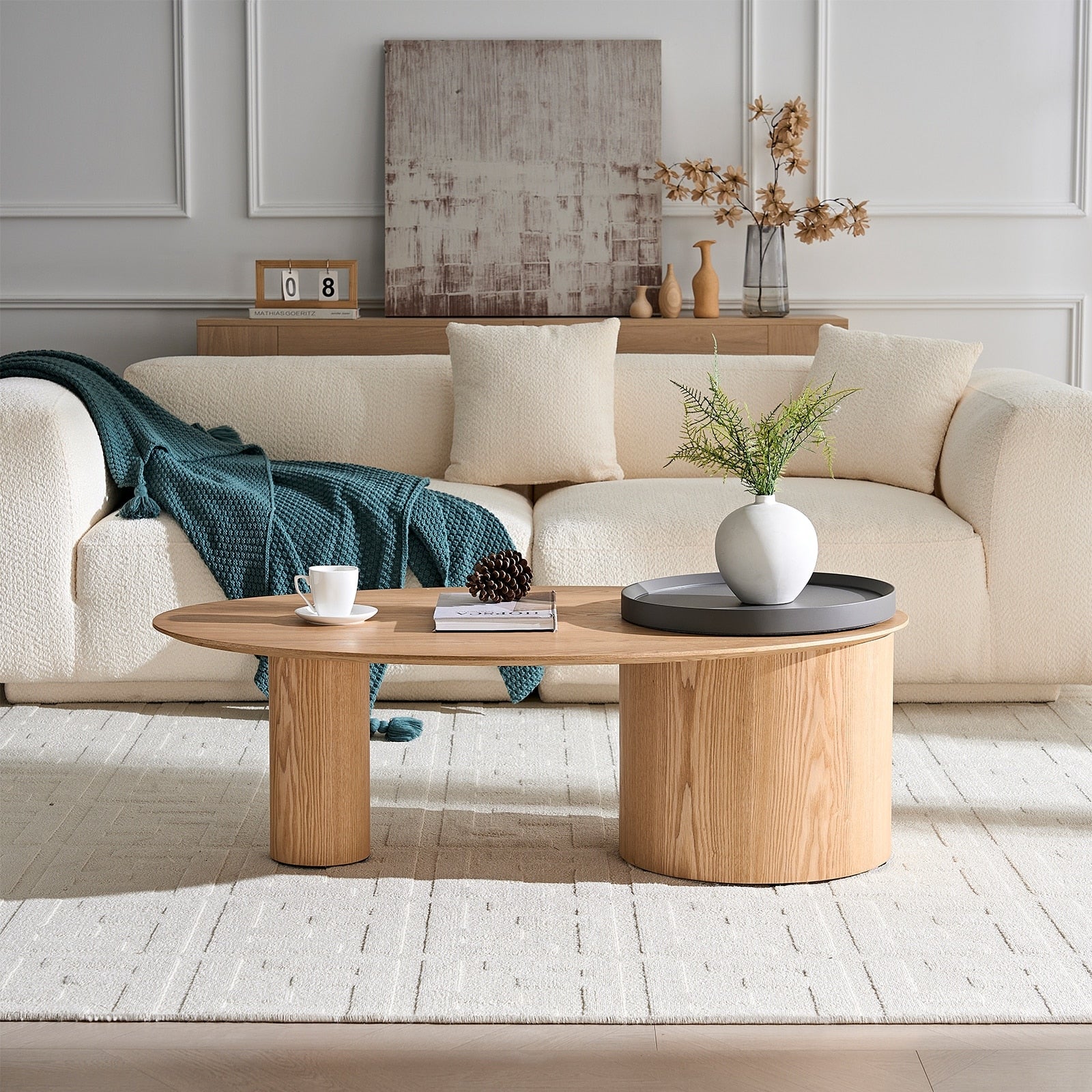 Modern Oval Luxury Coffee Table Sophisticated Living Room Center Table