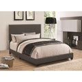 Modern Panel Twin Bed Dark Gray