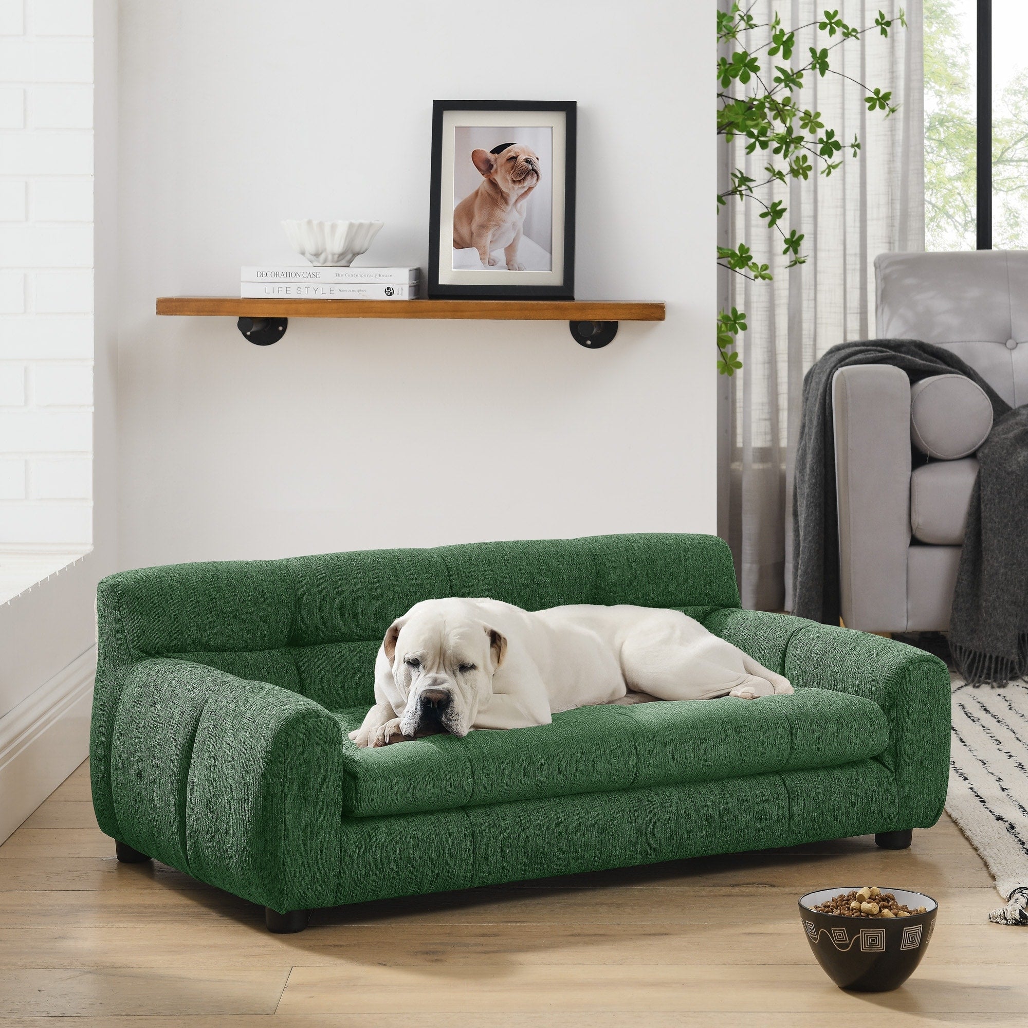 Modern Pet Sofa With Backrest And Armrests Up To 70Lbs