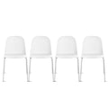 2Xhome Modern Plastic Chair Armchair With Arms Wired Chrome Dining Chair Kitchen Desk Work Home Office