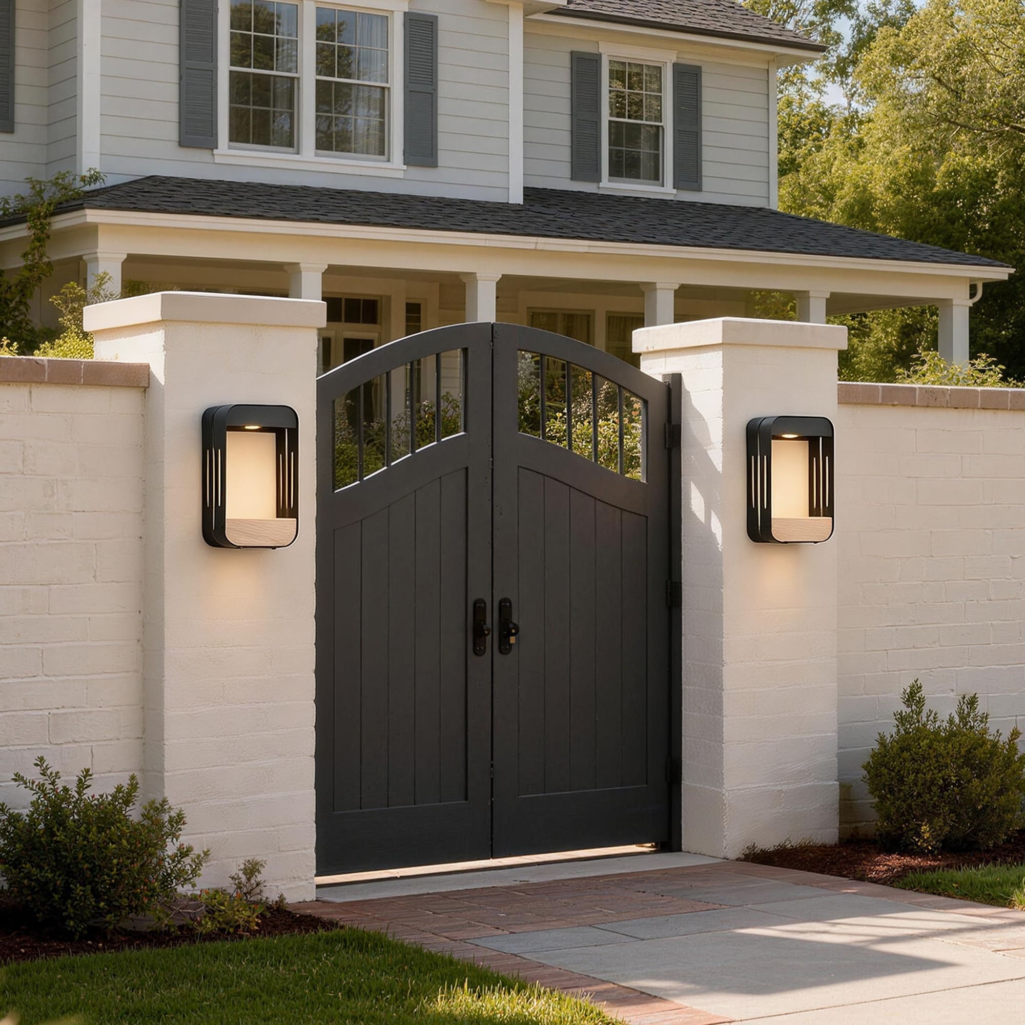 Modern Rectangular Iron Outdoor Wall Light