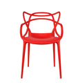 2Xhome Single Modern Contemporary Design Master Red Dining Arm Chairs
