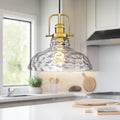 Modern Ripple Glass Glass Pendant Lighting For Kitchen Island