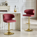 Modern Rotating Adjustable Bar Chair Pu Leather Belt Backrest Swivel Chair Adjustable Height 2 Pieces
