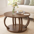 Modern Round Coffee Table 31.5 Rustic Center Table