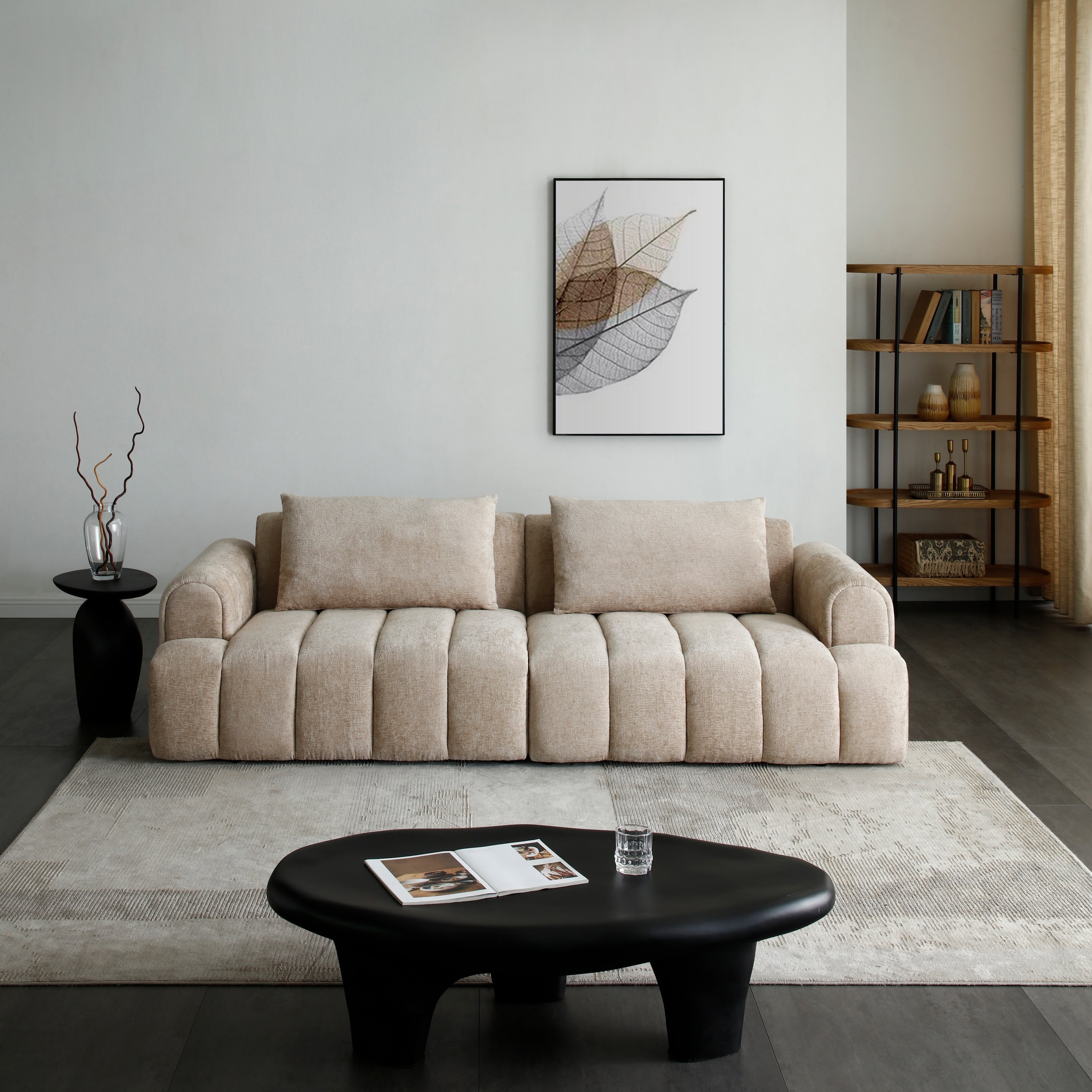 Modern Sectional Sofa 4 Seater Upholstered Sofa Couch For Living Room Apartment Small Space