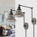 Modern Farmhouse Wall Lamp Swing Arm Wall Sconce Set Of 2 L19.7 Xw7.53 Xh9.1