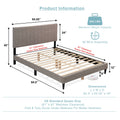 Modern Soft Boucle Upholstered Slat Beds Withtufted Channel Headboard