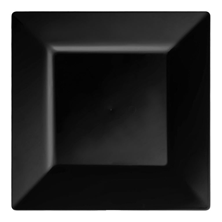 Modern Solid Square Disposable Plastic Plate Packs Party Supplies
